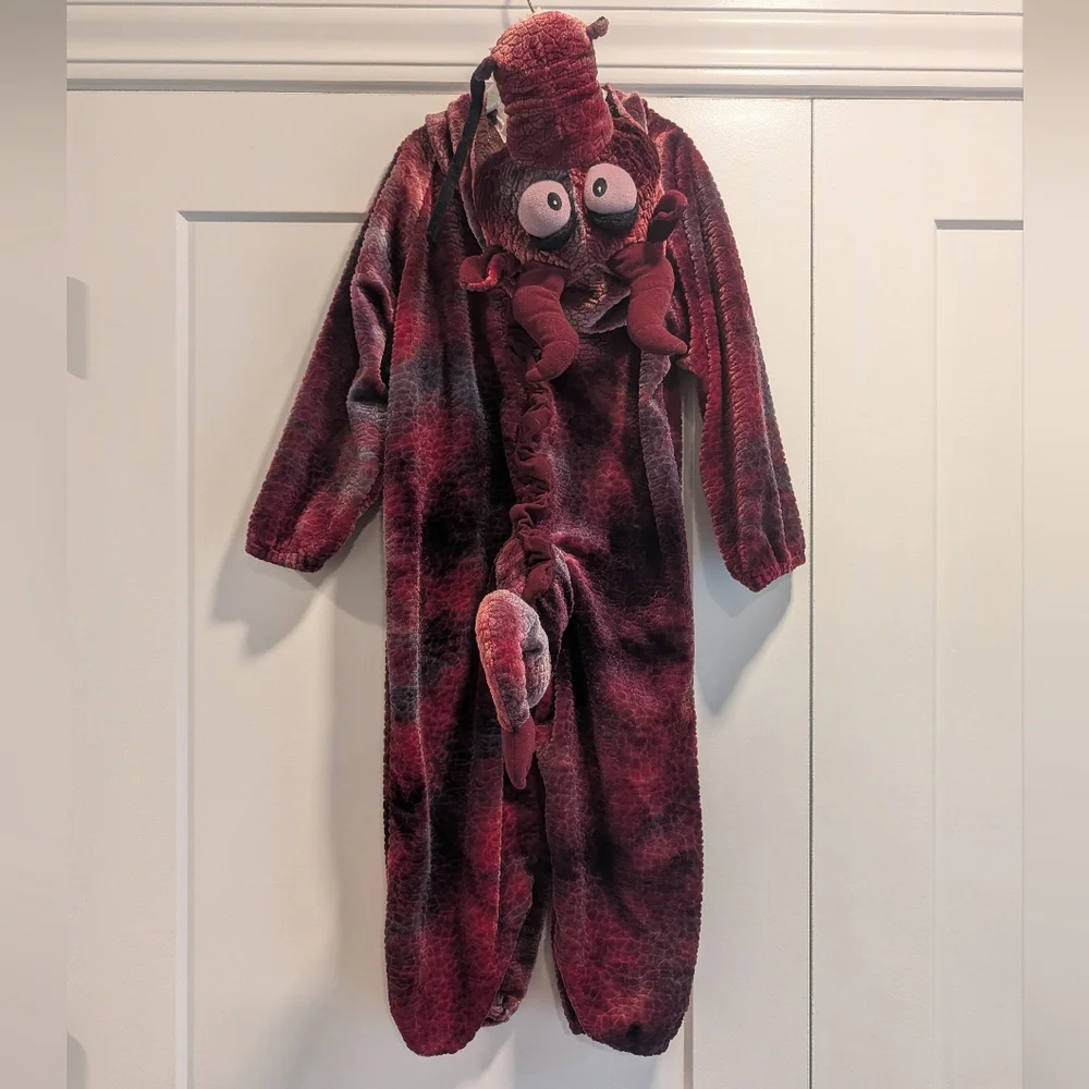 Kids Red Dragon Onesie Halloween Costume Size 4-5